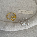 Load image into Gallery viewer, Textured Hollow Flower Pearl Ring Women Fashion N6H167