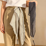 Load image into Gallery viewer, Womens Black and White Polka Dot Beaded Triangle Scarf N6K272