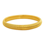 Load image into Gallery viewer, Threaded Spring Cuff Titanium Steel Plated S5P081