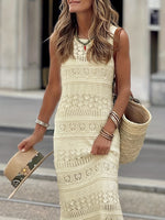 Load image into Gallery viewer, Lace Knit Sleeveless Dress Women N6D106