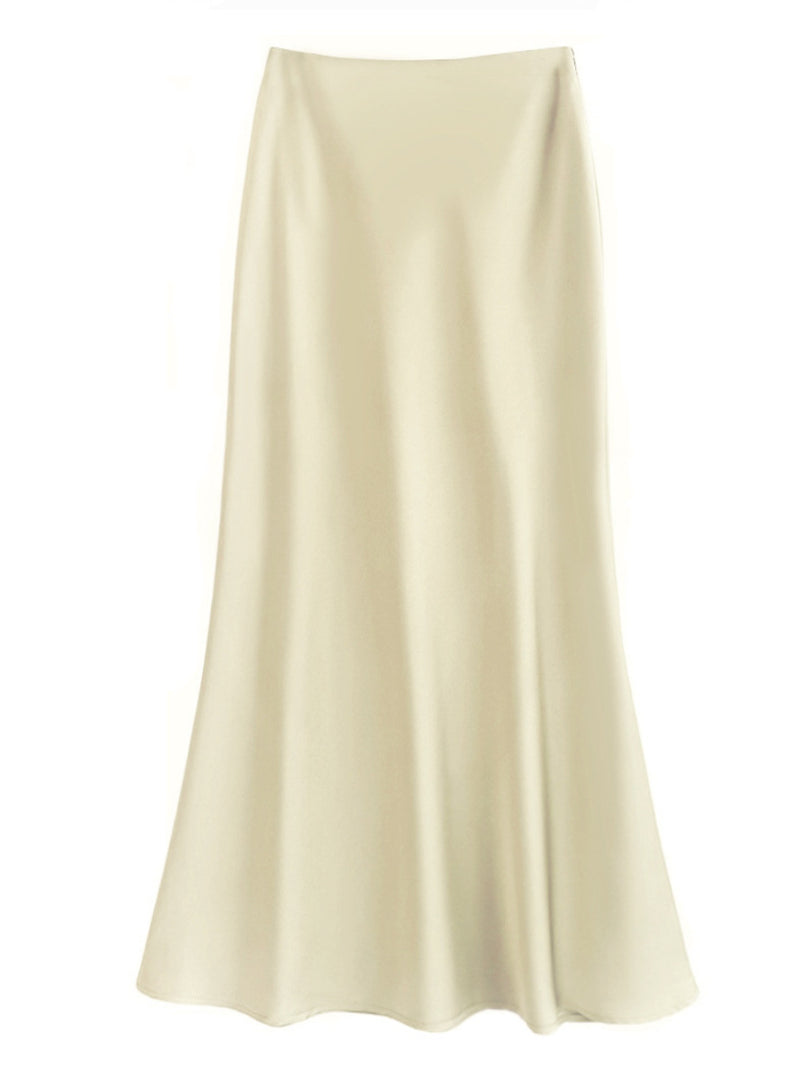 Womens Satin Mermaid Skirt N5Z021