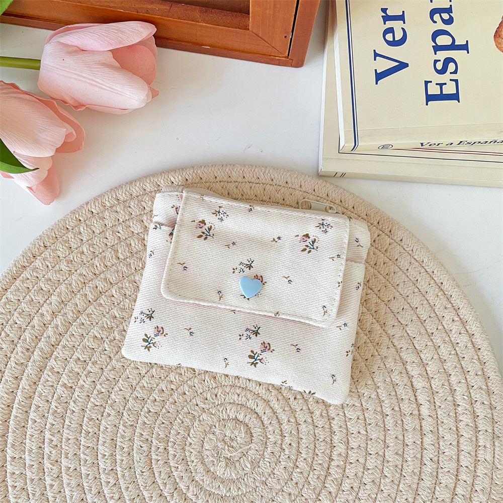Floral Double Layer Coin Wallet Women Large Capacity S5P872