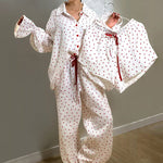 Load image into Gallery viewer, Love Print 3 Piece Pajama Set Women N5A365