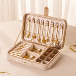 Load image into Gallery viewer, Large Velvet Jewelry Organizer Box Multi Compartment S5P829