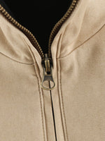 Load image into Gallery viewer, Loose Colorblock Stand Collar Zip Jacket Women Khaki N6H126