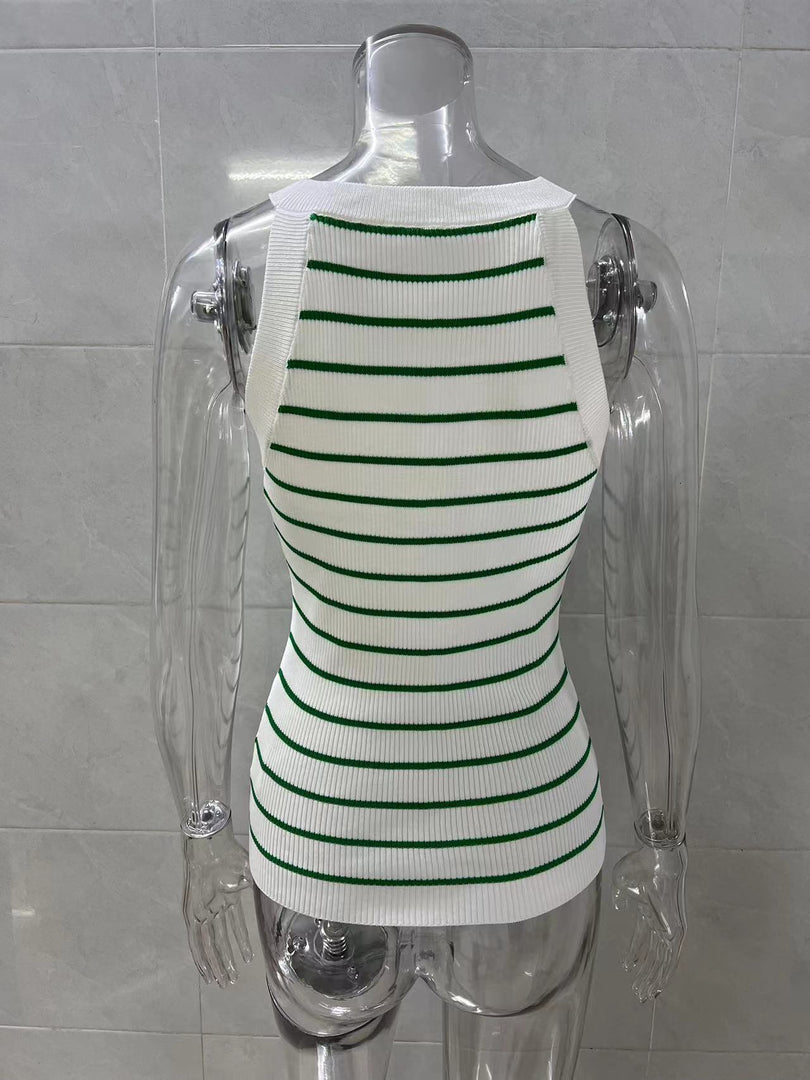 Striped Fitted Tank Top Women N6D075