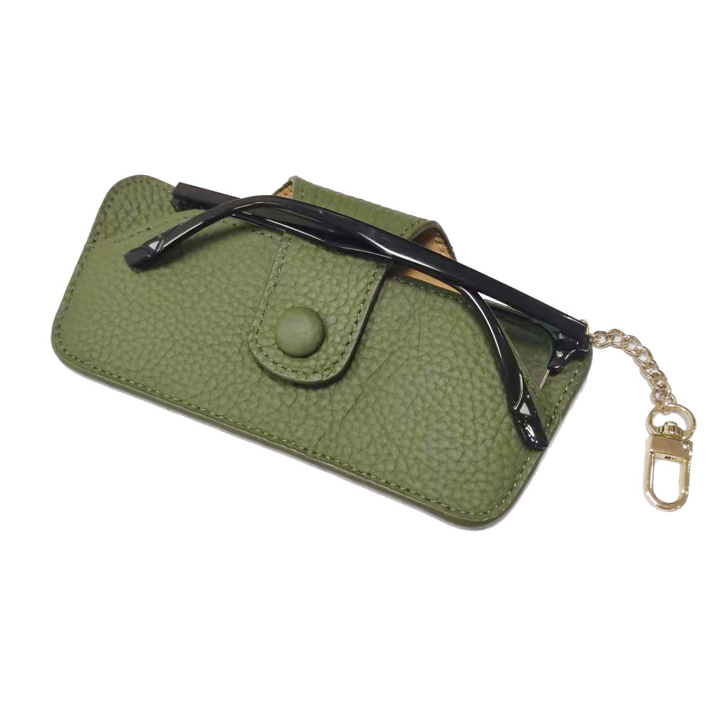 Genuine Leather Vintage Sunglasses Case Women N6C280