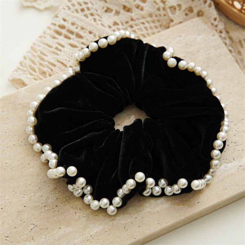 Womens Pearl Velvet Scrunchie N6K009