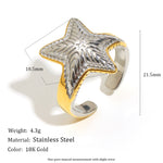 Load image into Gallery viewer, Line Design Ring Steel 18K Gold S5P023
