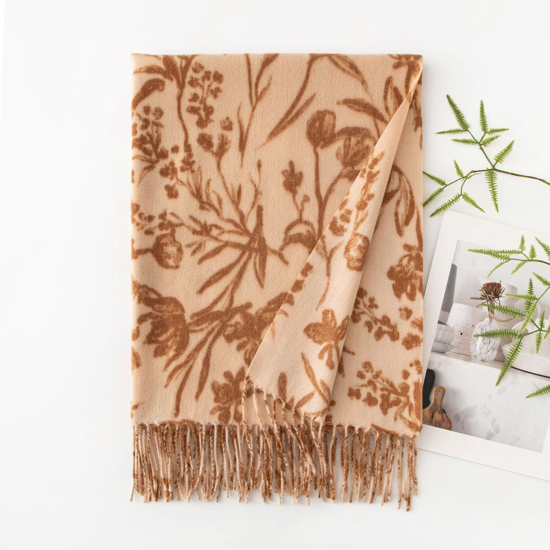 Printed Faux Cashmere Wrap  M5A189