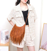 Load image into Gallery viewer, Handmade Fringe Crossbody Bag Women N6C223