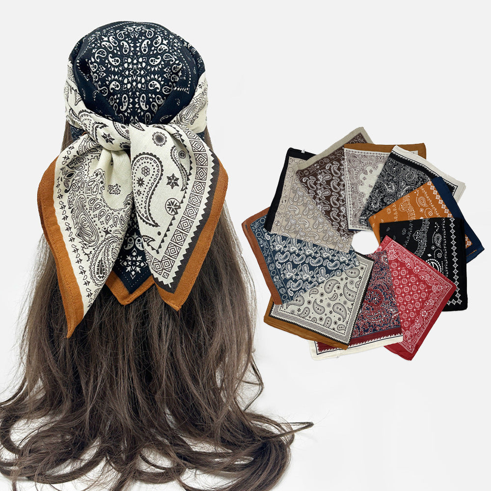 Paisley Bandana Scarf 70x70cm Houndstooth Hair Wrap N6G216