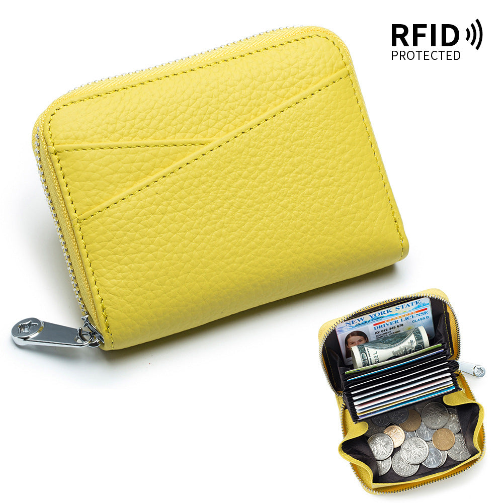 RFID Accordion Card Holder with Zip Coin Purse  N6D019