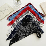 Load image into Gallery viewer, Vintage Amoeba Print Stretch Triangle Hair Scarf  N6H132