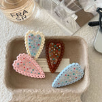 Load image into Gallery viewer, Heart Crystal Polka Dot Hair Clip N6F061
