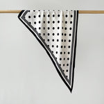 Load image into Gallery viewer, Polka Dot Print Triangle Scarf Satin Twill Women N6G218