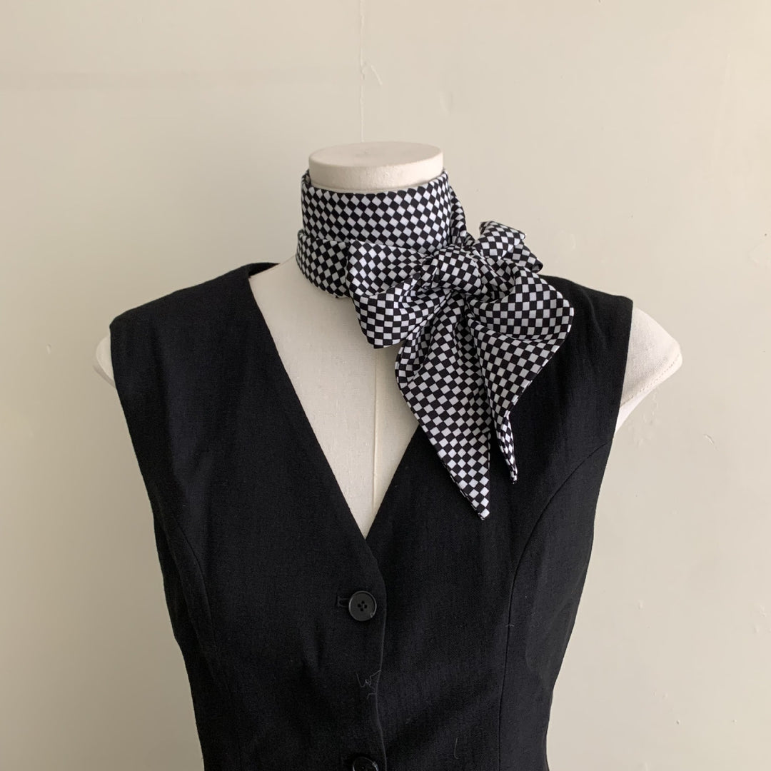 Simple French Thin Stripe Scarf Women Versatile M5A338