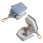 Load image into Gallery viewer, Compact PU Travel Jewelry Organizer Hanging Hook S5P400
