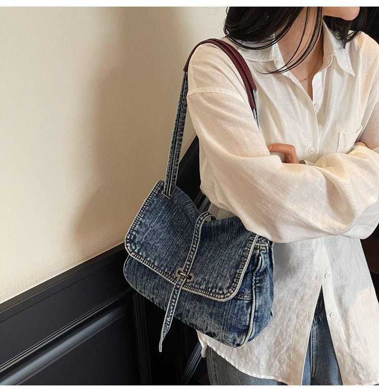 Denim Shoulder Tote Single Strap System  S5P329