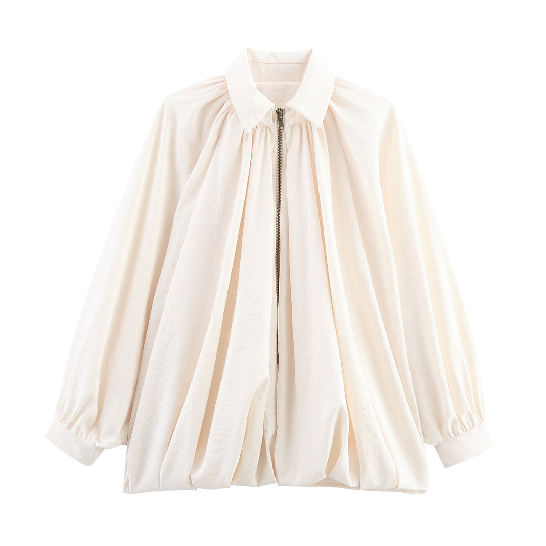 Notch Lapel Puffer Baseball Jacket Women N6C139