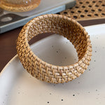 Load image into Gallery viewer, Boho Ethnic Bamboo Woven Bangle Round Niche Luxury N6F280