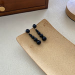 Load image into Gallery viewer, Black Agate Bead Long Earrings Women Niche Cool S5P922