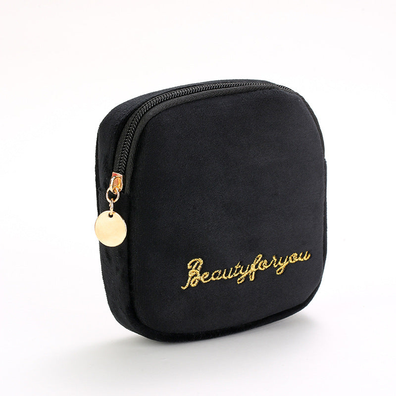 Velvet Cosmetic Pouch Large Capacity Makeup Bag N6A232