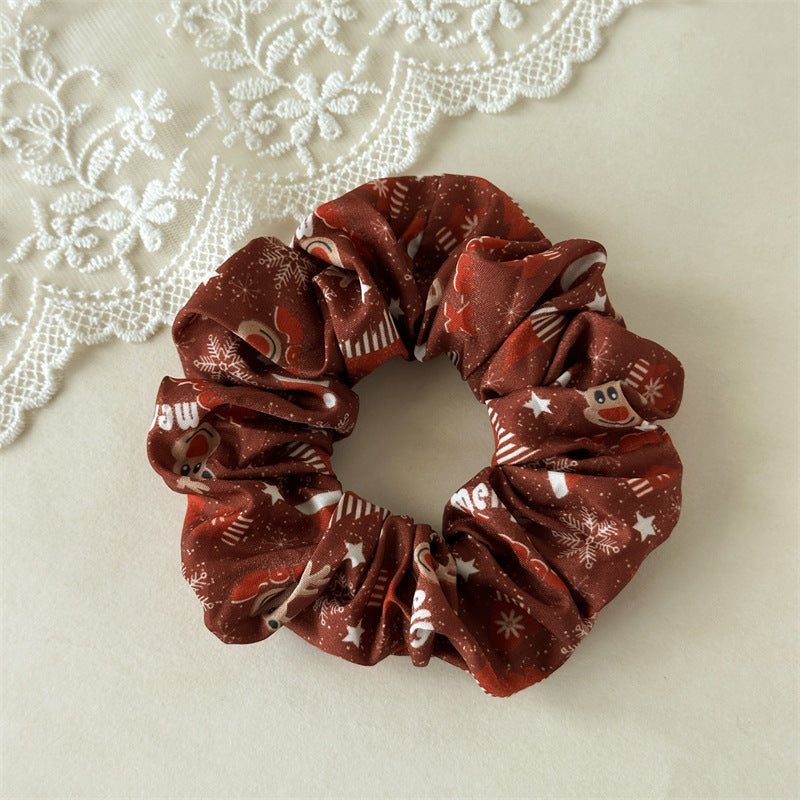 Womens Christmas Print Scrunchie N6K008