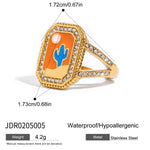 Load image into Gallery viewer, Love Signet Ring Steel Luxury Gold Plated S5P029
