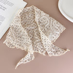 Load image into Gallery viewer, Sheer Polka Dot Mesh Triangle Scarf Romantic Women N6H108