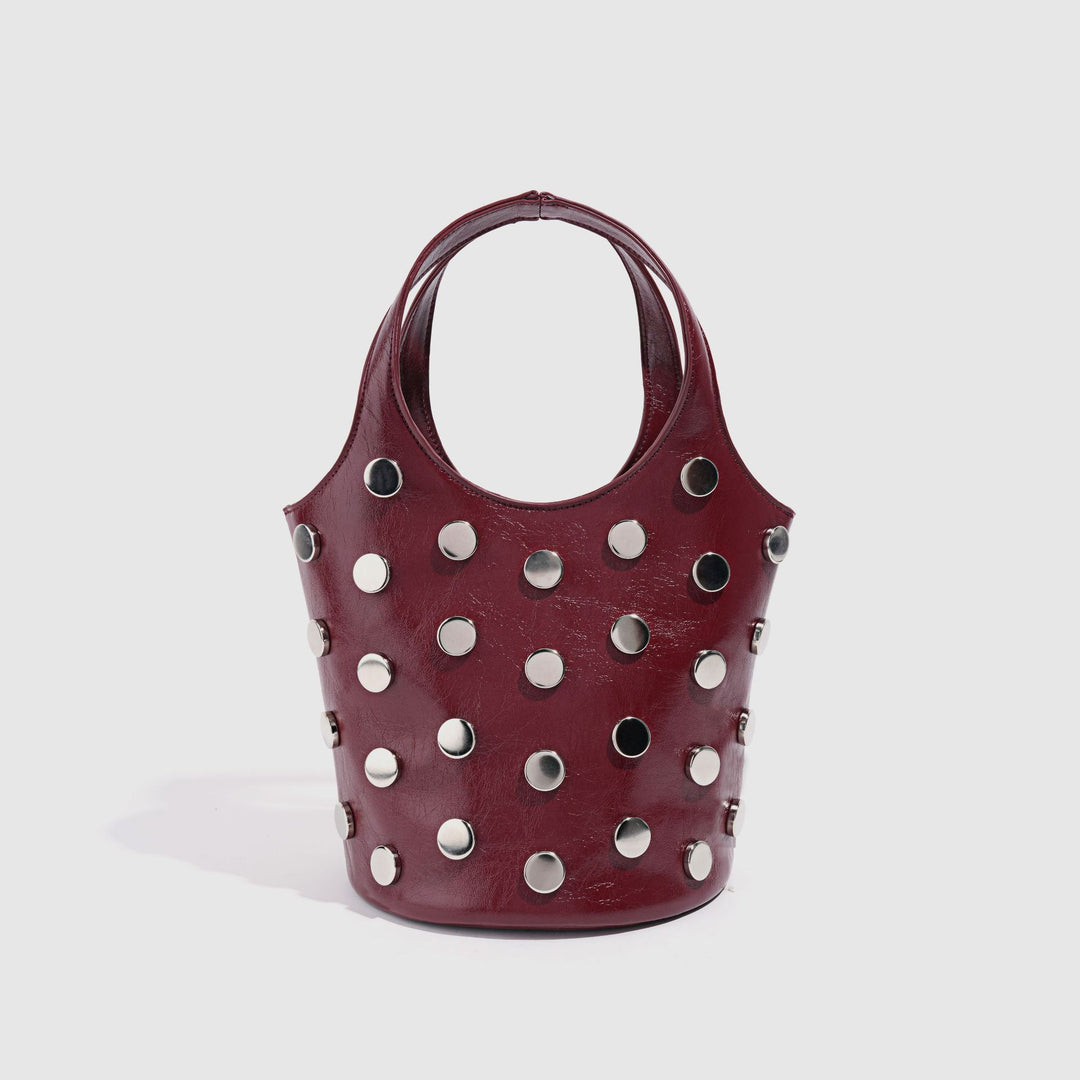 Tortoise Print Rivet Bucket Bag Women N6C028
