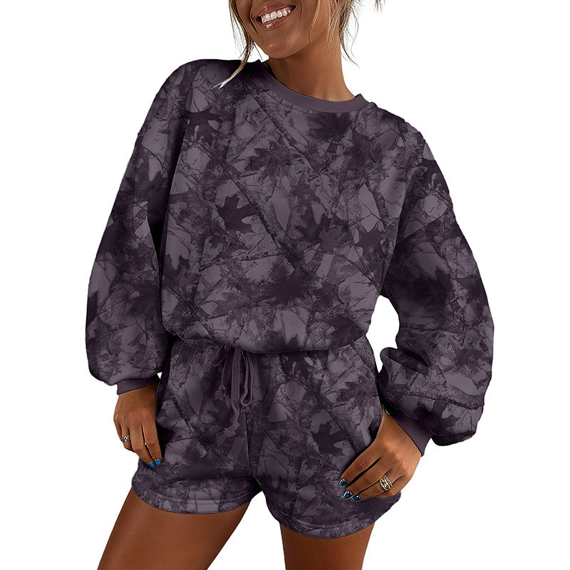 Camouflage Print Two Piece Outfit Women N6B070