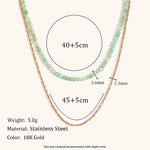 Load image into Gallery viewer, Twin Layer O Chain Necklace Steel Gold Plated S5P232