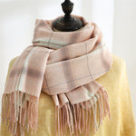 Load image into Gallery viewer, Woven Fringe Faux Cashmere Wrap M5A230