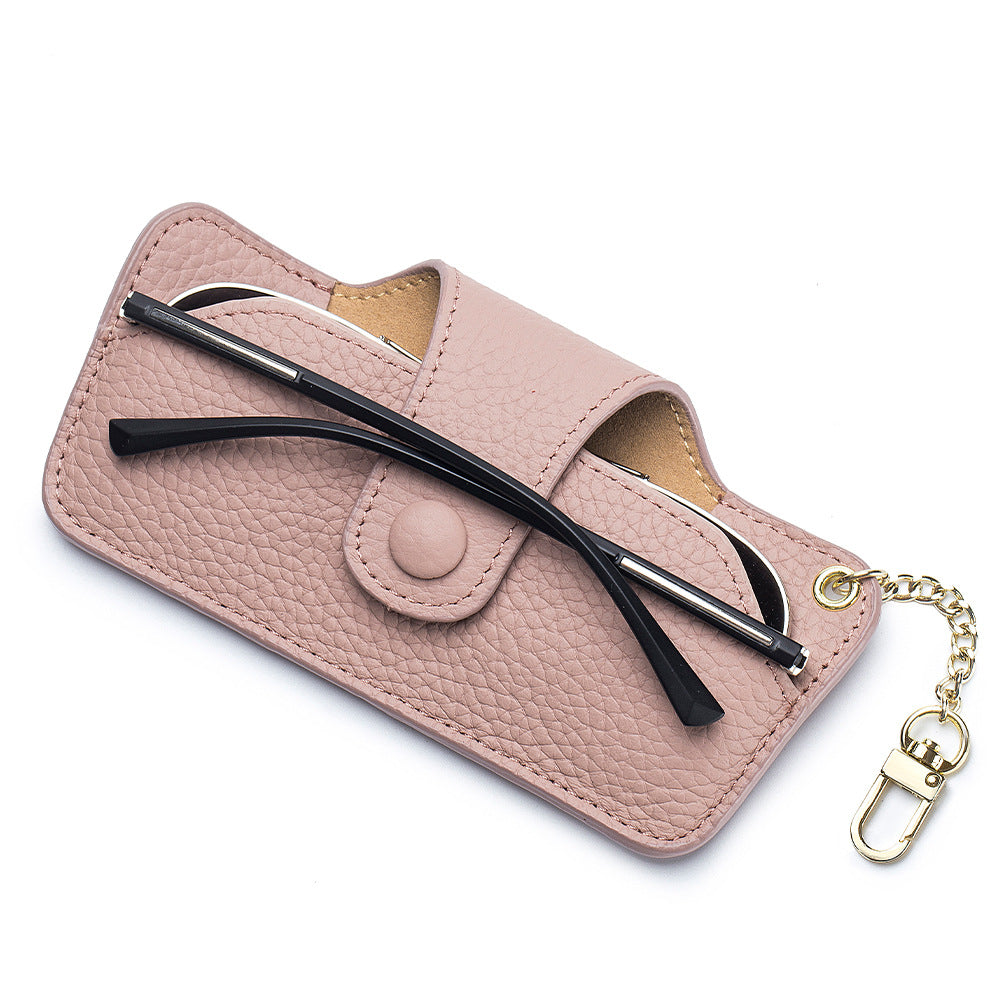Genuine Leather Vintage Sunglasses Case Women N6C280