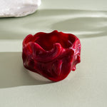 Load image into Gallery viewer, Oversized Resin Ombré Pleated Geometric Bangle N6H086