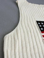 Load image into Gallery viewer, USA Flag Patriotic Knit Tank Top Independence Day N6H273