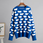 Load image into Gallery viewer, Alpaca Print Crew Knit Set In Mid Weight N5Z413
