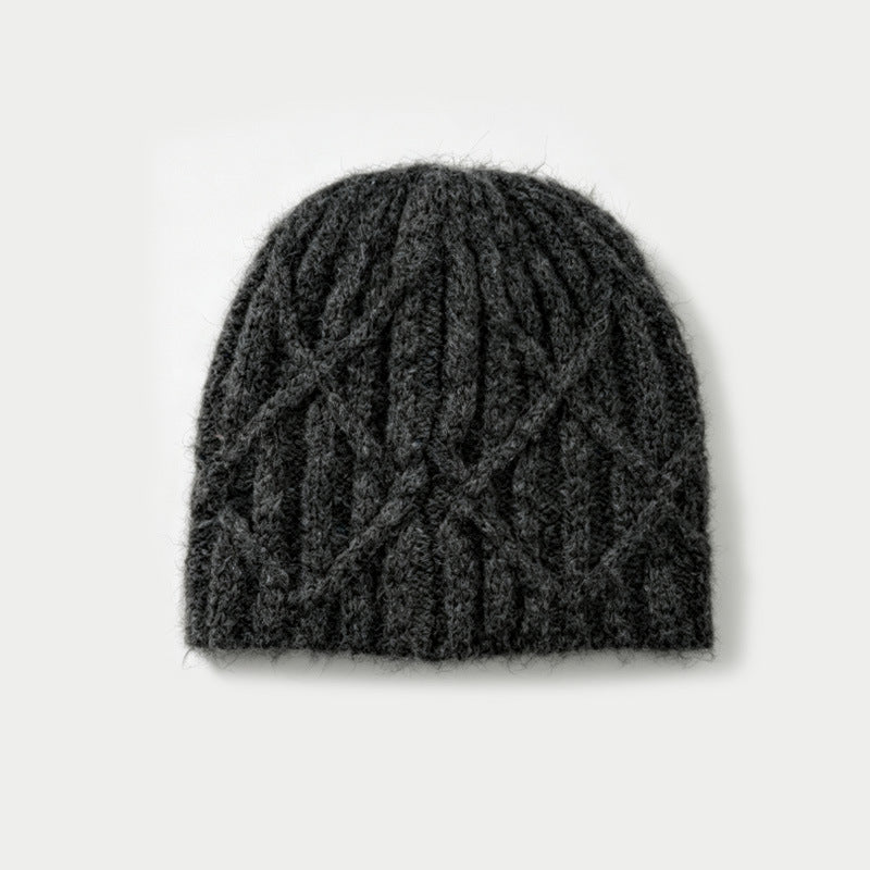Women's Wool Blend Cable Knit Beanie N6J107