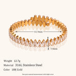 Load image into Gallery viewer, Adjustable Ring Bangle Set Steel Prong-Set Crystals S5P128
