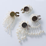 Load image into Gallery viewer, Pearl Floral Shirt Collar Clip Removable Cuff Tassel Cover N6G070