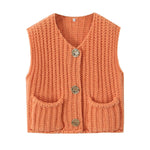 Load image into Gallery viewer, Patch Pocket Vest Sleeveless Knit Lightweight N5Z245