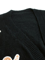 Load image into Gallery viewer, Cookie Character Short Cardigan V-Neck Button Knit N6H272