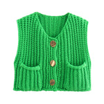 Load image into Gallery viewer, Patch Pocket Vest Sleeveless Knit Lightweight N5Z245