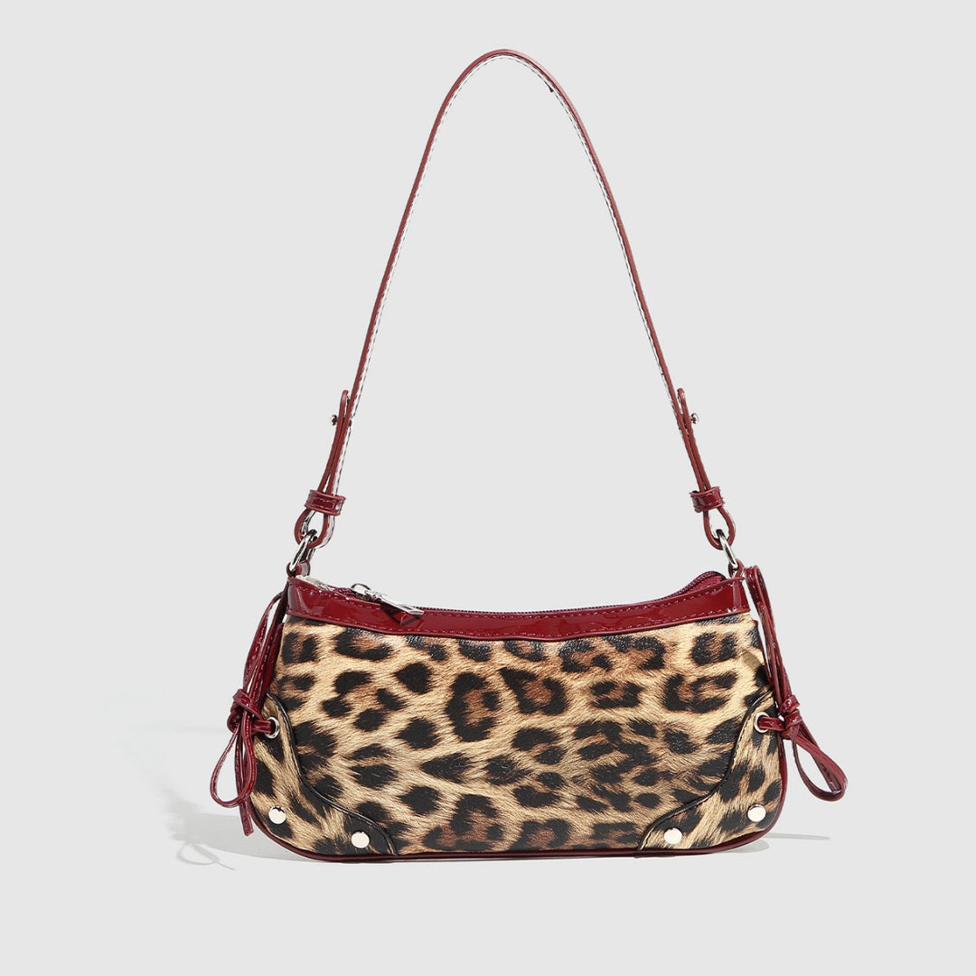 Animal Print Woven Shoulder Bag  S5P460