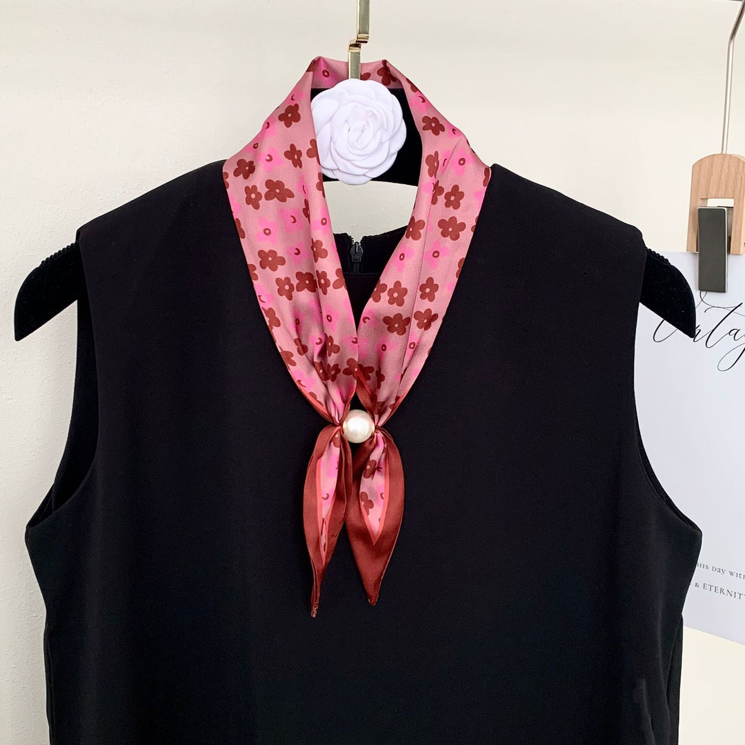 Women's Polyester Polka Dot Neck Scarf N6J145