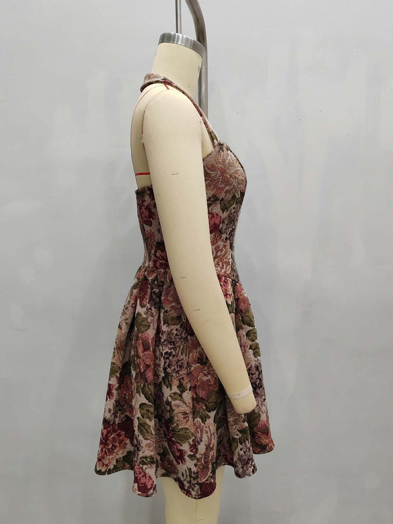 Tube Top Ruffle Hem Mini Dress Women N6D104