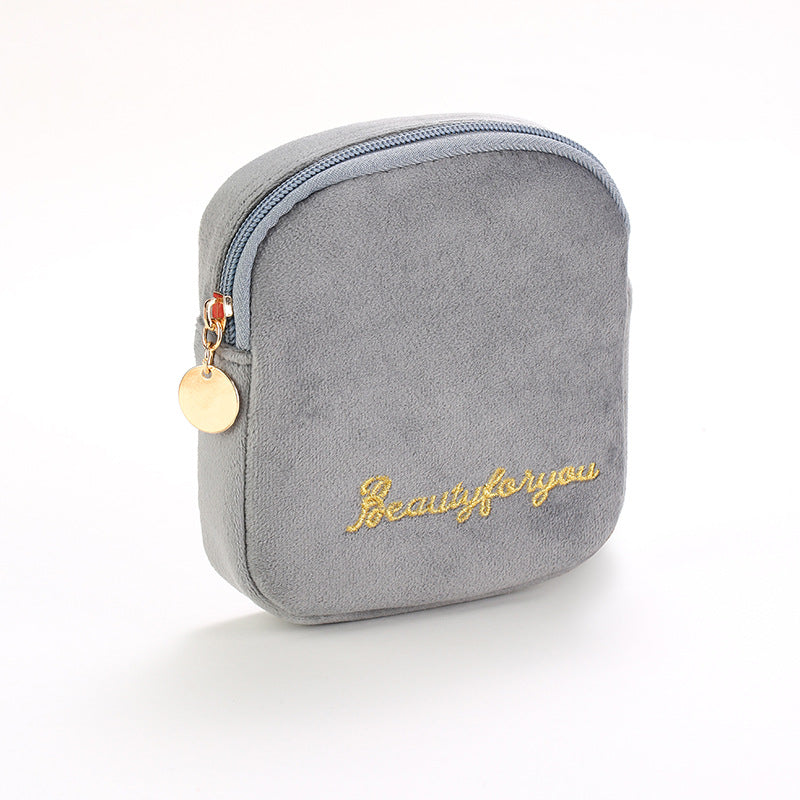 Velvet Cosmetic Pouch Large Capacity Makeup Bag N6A232