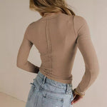 Load image into Gallery viewer, SlimShoulder Tee Lightweight Khaki N5A151
