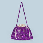 Load image into Gallery viewer, Hand Beaded Acrylic Crescent Bag Open-Top Design S5P405